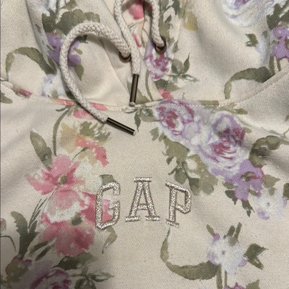 GAP x LOVESHACK FANCY Floral Hoodie and Sweatpants Set - Cream and Pink Medium - Picture 6 of 6